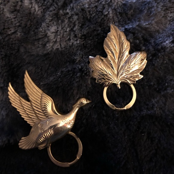vintage leaf and dove brooch - Picture 2 of 6